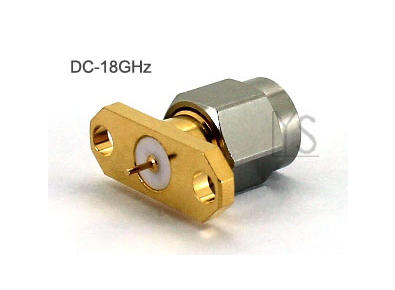 18GHz SMA Male 2 Holes Panel Terminal &Phi;0.5mm Blunt Post connector
