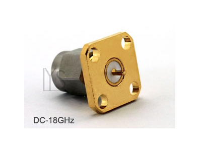 SMA Male&nbsp;4 Holes Panel (Exposed PTFE)&nbsp;Half Round Post connector