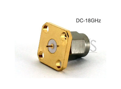 18GHz SMA Male&nbsp;4 Holes Panel Terminal &Phi;0.5mm Blunt Post connector
