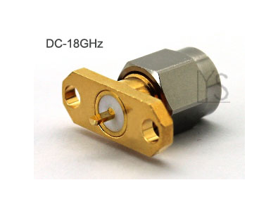 18GHz SMA Male&nbsp;2 Holes Panel (Exposed PTFE)&nbsp;Terminal Semicircle connector