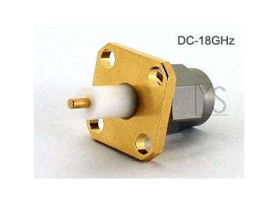 RP-SMA Male 2, 4 Holes Panel Exposed&nbsp;PTFE Terminal Blunt Post connector